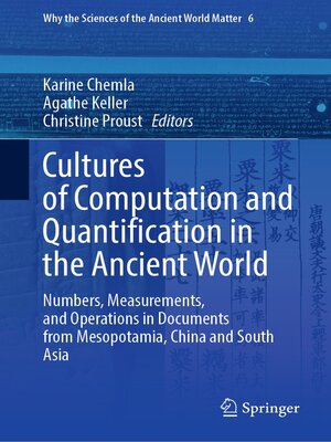 cover image of Cultures of Computation and Quantification in the Ancient World